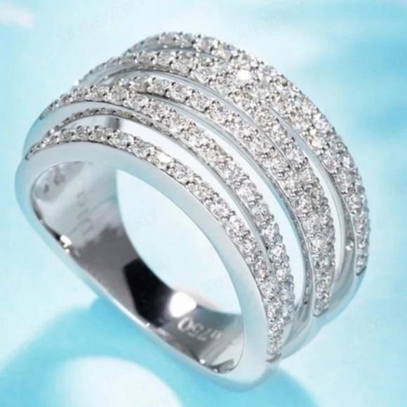 NEW 6.4 CT 925 STERLING SILVER DIAMOND RING, CUTE RING, SHINY RING. - Picture 7 of 7